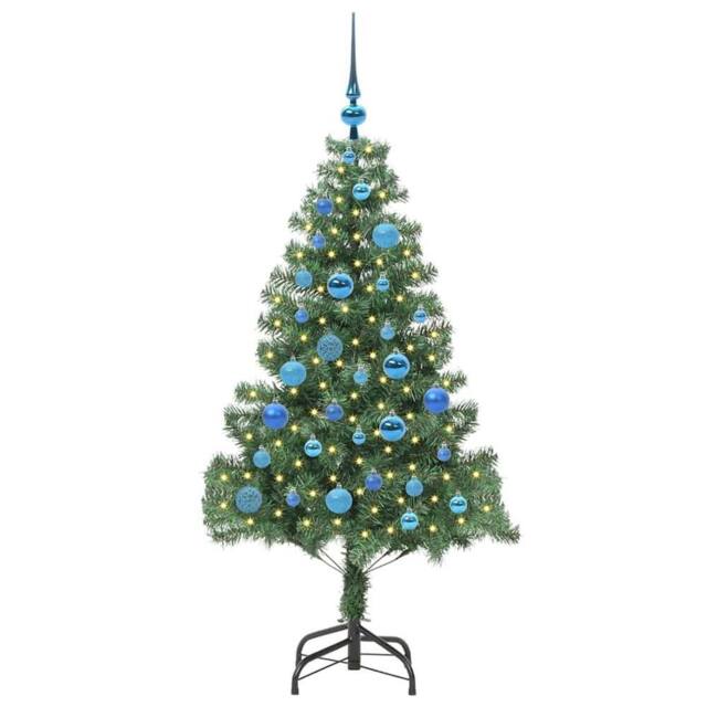 Berkfield Home Lush Christmas Tree with 150 LEDs with Stand Green 150 cm PVC - image 1