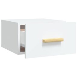 Berkfield Home Wall-mounted Bedside Cabinet White 35x35x20 cm - Size: 35 x 35 x 20 cm - thumbnail 6