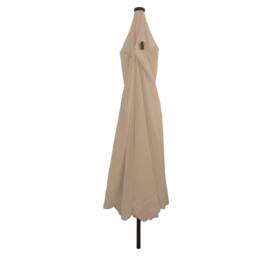 Berkfield Home Garden Umbrella with LED Lights 395x245 cm Taupe - thumbnail 3