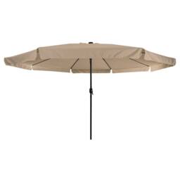 Berkfield Home Garden Umbrella with LED Lights 395x245 cm Taupe - thumbnail 4