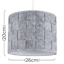 ValueLights Monza Pair of Grey Ceiling Pendant Shade - thumbnail 5