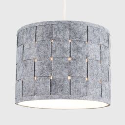 ValueLights Monza Pair of Grey Ceiling Pendant Shade - thumbnail 3