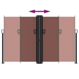 Berkfield Home Retractable Side Awning Brown 160x1000 cm - thumbnail 5