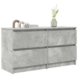 Berkfield Home TV Cabinet Concrete Grey 100x35x54 cm Engineered Wood - Size: 100 x 35 x 54 cm - thumbnail 4