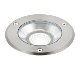 Netlighting Hoxton Outdoor Recessed Ground Light Cool White IP67 10.5W Matt Black Paint & Brushed Stainless Steel - thumbnail 4