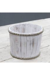 KDMD Small Nautical Display Tub - Whitewash 21x29cm for Home & Decor in White - Size: 21x29 cm - thumbnail 5