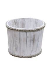 KDMD Small Nautical Display Tub - Whitewash 21x29cm for Home & Decor in White - Size: 21x29 cm - thumbnail 1