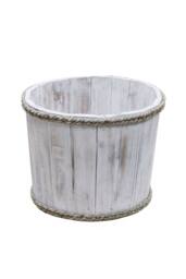 KDMD Small Nautical Display Tub - Whitewash 21x29cm for Home & Decor in White - Size: 21x29 cm - thumbnail 2
