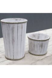 KDMD Small Nautical Display Tub - Whitewash 21x29cm for Home & Decor in White - Size: 21x29 cm - thumbnail 3
