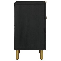 Berkfield Home Bedside Cabinet Black 50x33x60 cm Engineered Wood - Size: 50 x 33 x 60 cm - thumbnail 4