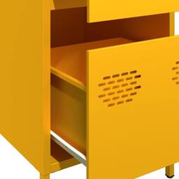 Berkfield Home Sideboard Mustard Yellow 35x39x73.5 cm Cold-rolled Steel - thumbnail 9