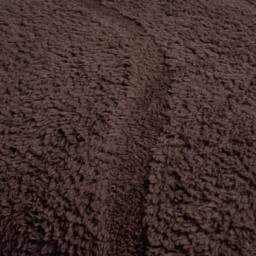 OHS Tufted Contour Throw Teddy Fleece Blanket Winter Soft Warm Bedspread in Dark Brown - Size: 180 cm x 200 cm - thumbnail 4
