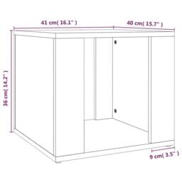 Berkfield Home Elegant Bedside Table Concrete Grey 41x40x36 cm Engineered Wood - Size: 41 x 40 x 36 cm - thumbnail 8