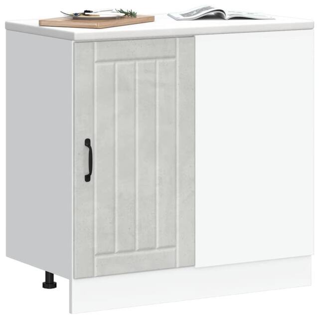 Berkfield Home Sink Base Cabinet Lucca Concrete Grey Engineered Wood - image 1