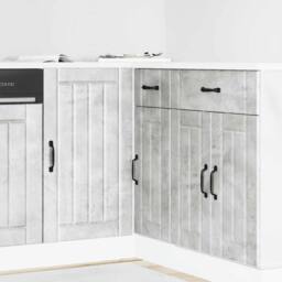 Berkfield Home Sink Base Cabinet Lucca Concrete Grey Engineered Wood - thumbnail 2