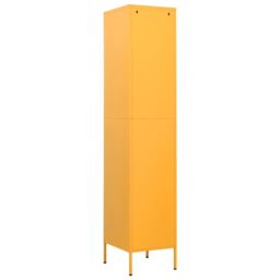 Berkfield Home Locker Cabinet Mustard Yellow 35x46x180 cm Steel - Size: 35 x 46 x 180 cm - thumbnail 5