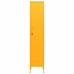 Berkfield Home Locker Cabinet Mustard Yellow 35x46x180 cm Steel - Size: 35 x 46 x 180 cm - thumbnail 3