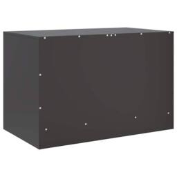 Berkfield Home TV Cabinets 2 pcs Black 67x39x44 cm Steel - Size: 67 x 39 x 44 cm - thumbnail 9