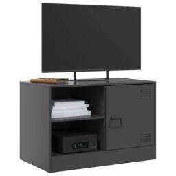 Berkfield Home TV Cabinets 2 pcs Black 67x39x44 cm Steel - Size: 67 x 39 x 44 cm - thumbnail 1