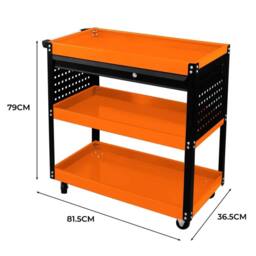 Monstershop T-Mech Tool Storage Trolley in Orange - thumbnail 5