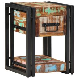 Berkfield Home Nightstands 2 pcs 40x40x40 cm Solid Reclaimed Wood in Brown - Size: 40 x 40 x 40 cm - thumbnail 4