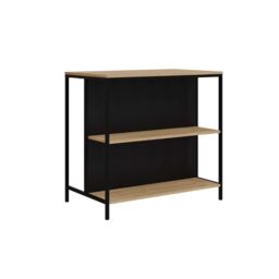 Decortie Detroit' Modern Bar Table with Metal Legs Open Shelf 100cm in Black - Size: 1 Pack - thumbnail 2