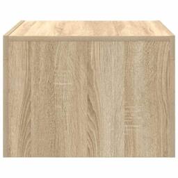 Berkfield Home Coffee Table Sonoma Oak 50x50x35 cm Engineered Wood in Brown - Size: 50 x 50 x 35 cm - thumbnail 6