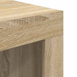 Berkfield Home Coffee Table Sonoma Oak 50x50x35 cm Engineered Wood in Brown - Size: 50 x 50 x 35 cm - thumbnail 8