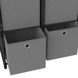 Berkfield Home 4-Cube Display Shelf with Boxes Black 69x30x72.5 cm Fabric - thumbnail 6