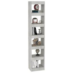 Berkfield Home Classic Book Cabinet/Room Divider Concrete Grey 40x30x198 cm - Size: 40 x 30 x 198 cm - thumbnail 4