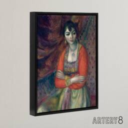 "Artery8 Armenian in Traditional Taraz Glackens Framed Canvas Wall Art - Size: W12"" x H16""" - thumbnail 2