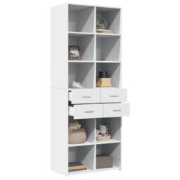 Berkfield Home Highboard White 70x42.5x185 cm Engineered Wood - thumbnail 3