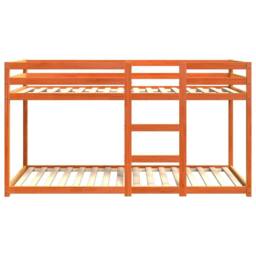 Berkfield Home Bunk Bed without Mattress Wax Brown 90x200 cm Solid Wood Pine - thumbnail 4