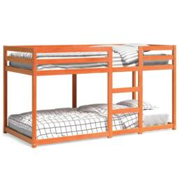 Berkfield Home Bunk Bed without Mattress Wax Brown 90x200 cm Solid Wood Pine - thumbnail 2