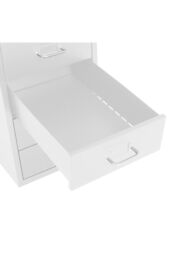 Living and Home 6 Drawers Vertical File Cabinet with Wheels in White - thumbnail 6