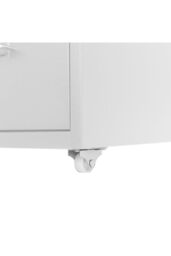 Living and Home 6 Drawers Vertical File Cabinet with Wheels in White - thumbnail 5