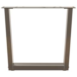 Berkfield Home Dining Table Legs V-Shape 2 pcs Natural Steel 50x(42-43.3) cm Steel in Brown - thumbnail 3
