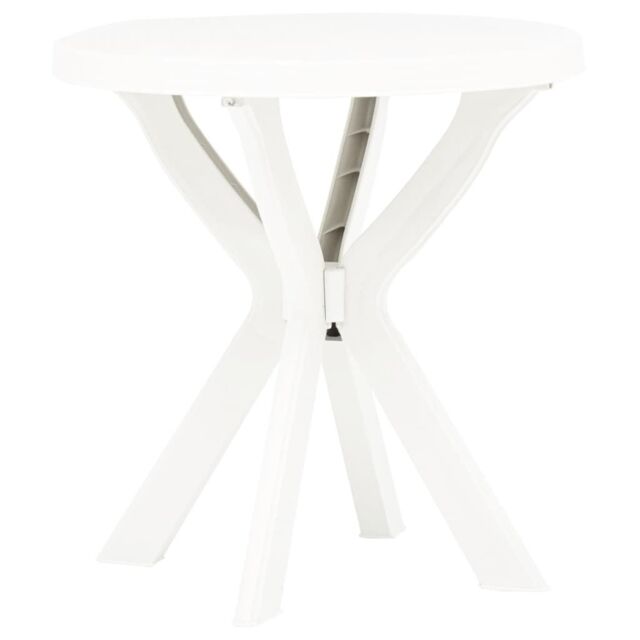 Berkfield Home Bistro Table White Ø70 cm Plastic - image 1