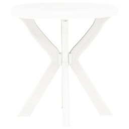 Berkfield Home Bistro Table White Ã˜70 cm Plastic - thumbnail 2