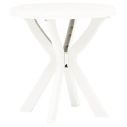 Berkfield Home Bistro Table White Ã˜70 cm Plastic - thumbnail 1
