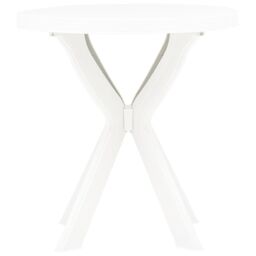 Berkfield Home Bistro Table White Ã˜70 cm Plastic - thumbnail 3