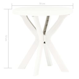 Berkfield Home Bistro Table White Ã˜70 cm Plastic - thumbnail 5