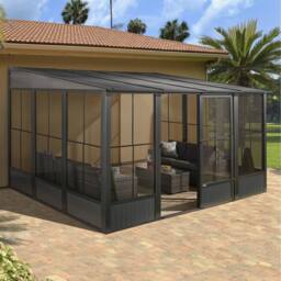 Rowlinsons Sojag Charleston Conservatory 3m x 4m - L308.9 x W404 x H244.5 cm in Grey - thumbnail 2