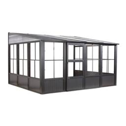 Rowlinsons Sojag Charleston Conservatory 3m x 4m - L308.9 x W404 x H244.5 cm in Grey
