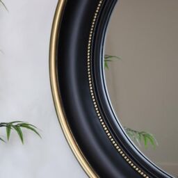 Melody Maison Round Black & Gold Wall Mirror 90cm X 90cm - Size: 90 cm X 90 cm - thumbnail 6