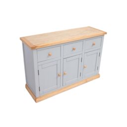 Cabinet Bits Bomporto Light Grey 3 Drawer 3 Door Sideboard Wood Knob - thumbnail 3