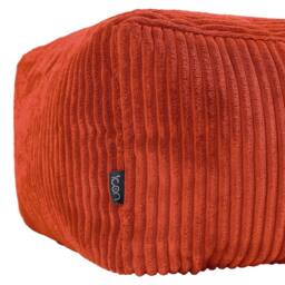 icon Amara Square Bean Bag Footstool, Corduroy in Terracotta - thumbnail 5