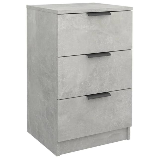 Berkfield Home Bedside Cabinet Concrete Grey 40x36x65 cm - Size: 40 x 36 x 65 cm - image 1