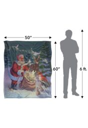 JQ Licensing Lc Christmas Santa Peaceful Gifts Silky Touch Super Soft Throw Blanket 152 X 127 cm in White - thumbnail 5