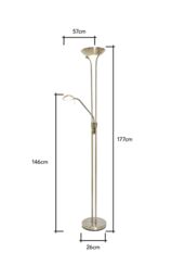 BHS Lighting Mother & Child LED Floor Lamp in Gold - thumbnail 6